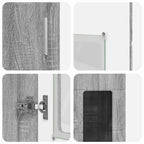 Highboard FLORIN Graues Sonoma 60 x 35 x 182 cm Holzwerkstoff