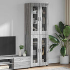 Highboard FLORIN Graues Sonoma 60 x 35 x 182 cm Holzwerkstoff