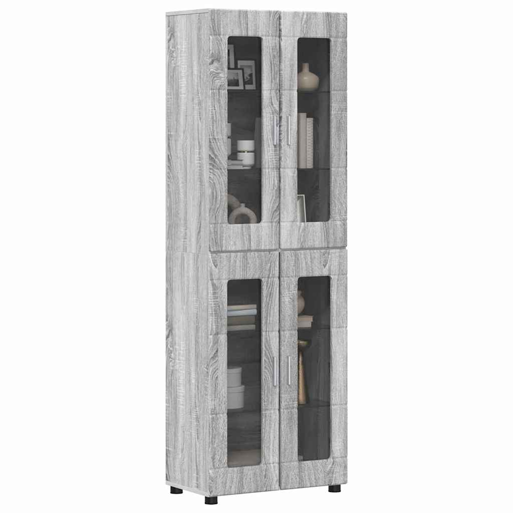 Highboard FLORIN Graues Sonoma 60 x 35 x 182 cm Holzwerkstoff