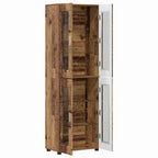 Highboard mit Tür FLORIN Altholz 60 x 35 x 182 cm Holzwerkstoff