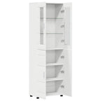 Highboard mit Regal FLORIN Weiß 60 x 35 x 182 cm Holzwerkstoff