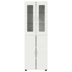 Highboard mit Regal FLORIN Weiß 60 x 35 x 182 cm Holzwerkstoff