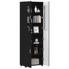 Highboard mit Tür FLORIN Schwarz 60 x 35 x 182 cm Holzwerkstoff