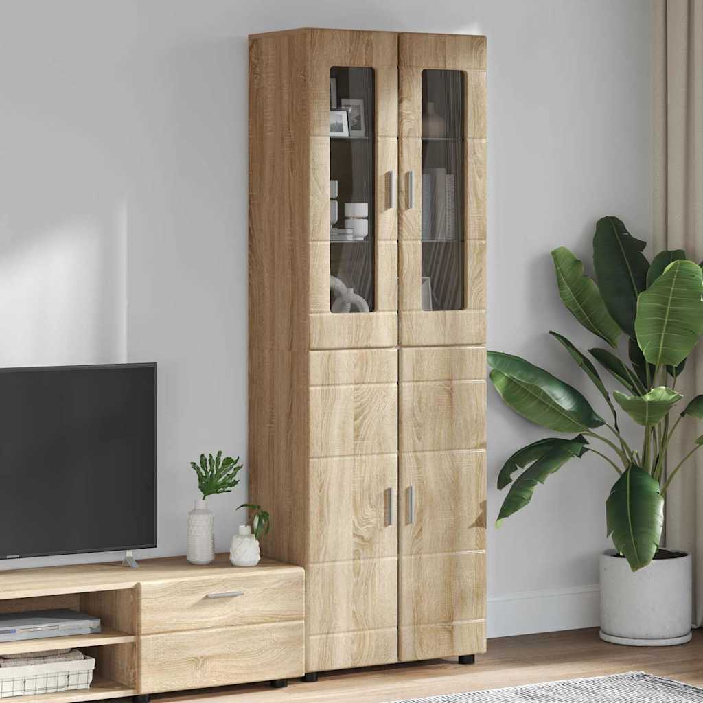 Highboard FLORIN Sonoma-Eiche 60 x 35 x 182 cm Holzwerkstoff