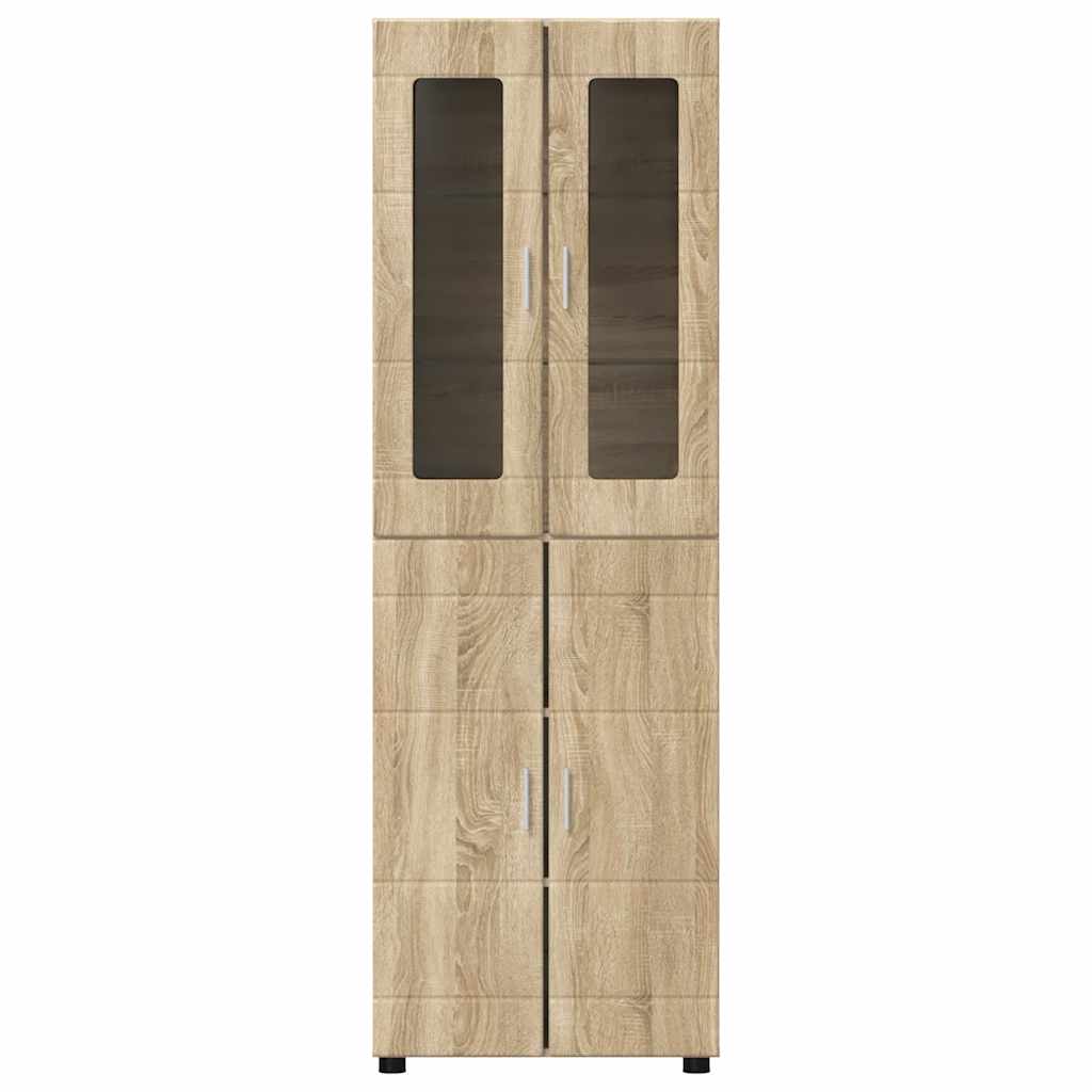 Highboard FLORIN Sonoma-Eiche 60 x 35 x 182 cm Holzwerkstoff