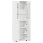Highboard FLORIN Hochglanz Weiß 60 x 35 x 182 cm Holzwerkstoff