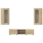 TV-Schrankset mit Regal FLORIN 3 pcs Sonoma-Eiche Holzwerkstoff