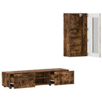 TV-Schrankset FLORIN 3 pcs Geräucherte Eiche Holzwerkstoff