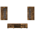 TV-Schrankset FLORIN 3 pcs Geräucherte Eiche Holzwerkstoff