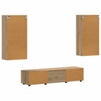 TV-Schrankset mit Tür FLORIN 3 pcs Artisan-Eiche Holzwerkstoff