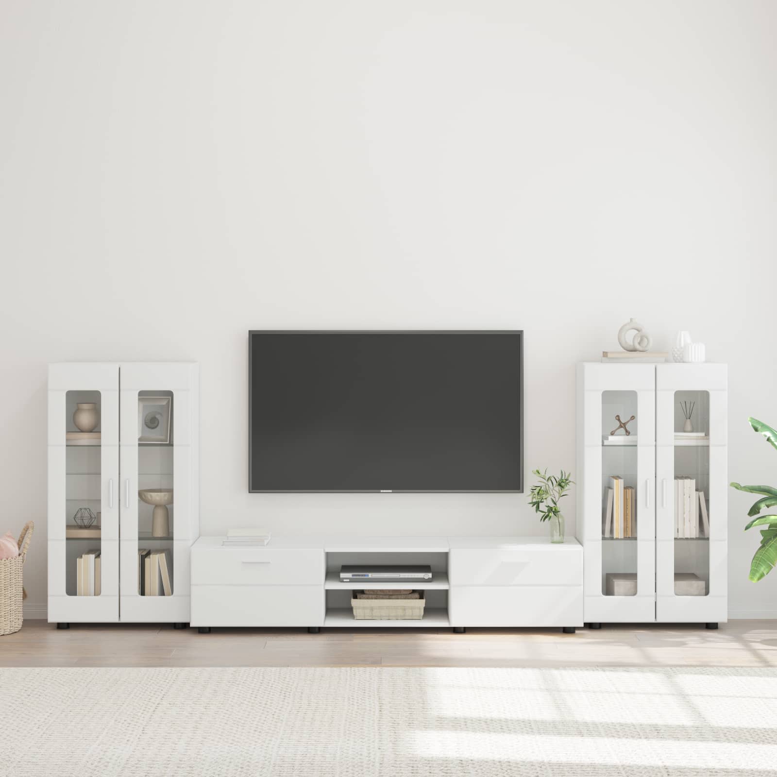 TV-Schrankset mit Schubladen FLORIN 3 pcs Weiß Holzwerkstoff