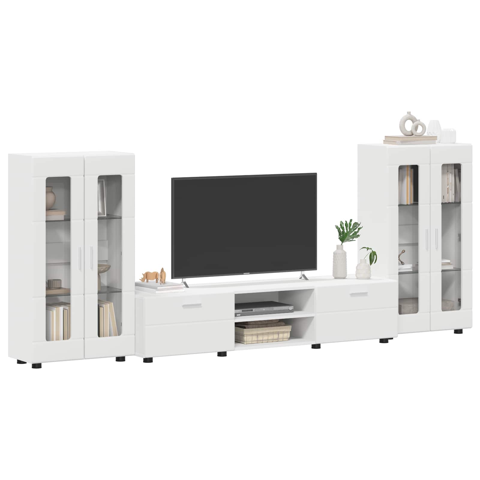TV-Schrankset mit Schubladen FLORIN 3 pcs Weiß Holzwerkstoff