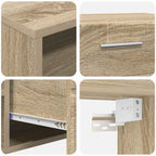 TV-Schrankset mit Regal FLORIN 3 pcs Sonoma-Eiche Holzwerkstoff
