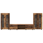 TV-Schrankset mit Schubladen FLORIN 3 pcs Altholz Holzwerkstoff