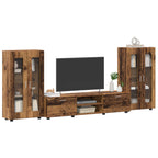 TV-Schrankset mit Schubladen FLORIN 3 pcs Altholz Holzwerkstoff