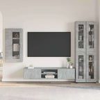 TV-Schrankset mit Regal FLORIN 3 pcs Beton Grau Holzwerkstoff