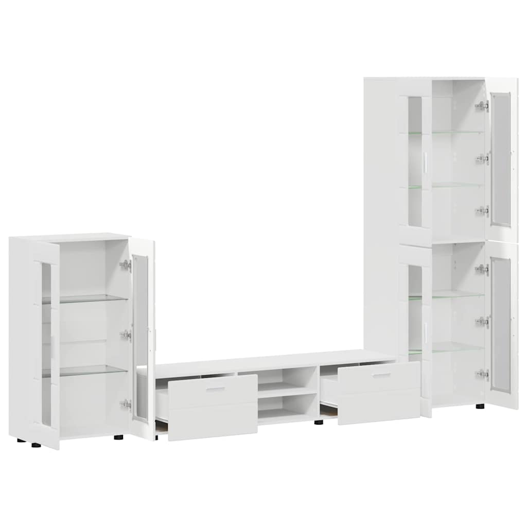 TV-Schrankset mit Schubladen FLORIN 3 pcs Weiß Holzwerkstoff