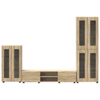 TV-Schrankset mit Regal FLORIN 3 pcs Sonoma-Eiche Holzwerkstoff