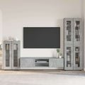 TV-Schrankset mit Regal FLORIN 3 pcs Beton Grau Holzwerkstoff
