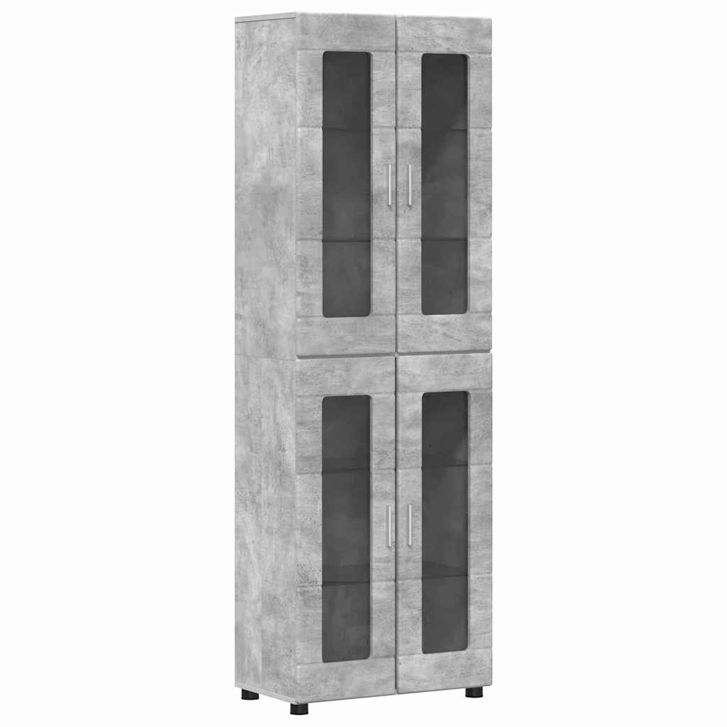 TV-Schrankset mit Regal FLORIN 3 pcs Beton Grau Holzwerkstoff