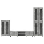 TV-Schrankset mit Regal FLORIN 3 pcs Beton Grau Holzwerkstoff