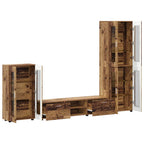 TV-Schrankset mit Schubladen FLORIN 3 pcs Altholz Holzwerkstoff
