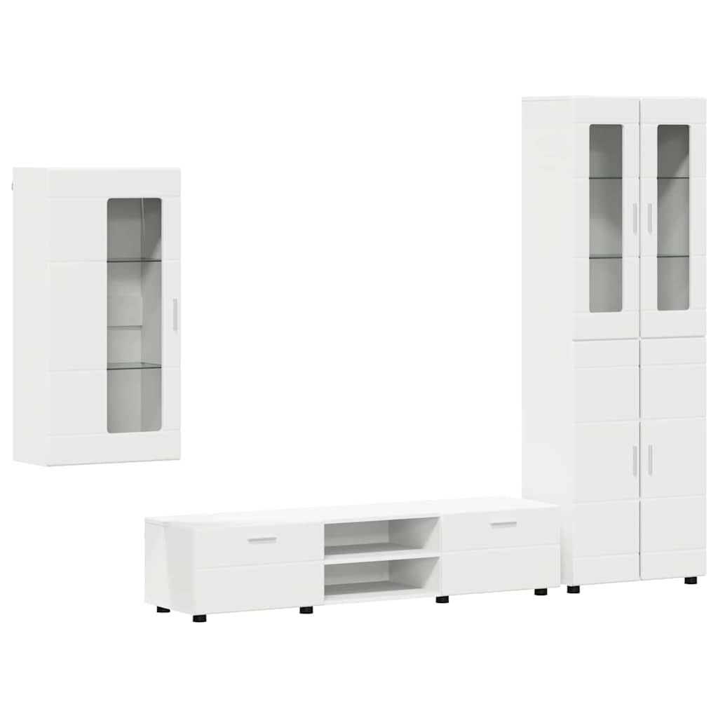 TV-Schrankset mit Schubladen FLORIN 3 pcs Weiß Holzwerkstoff