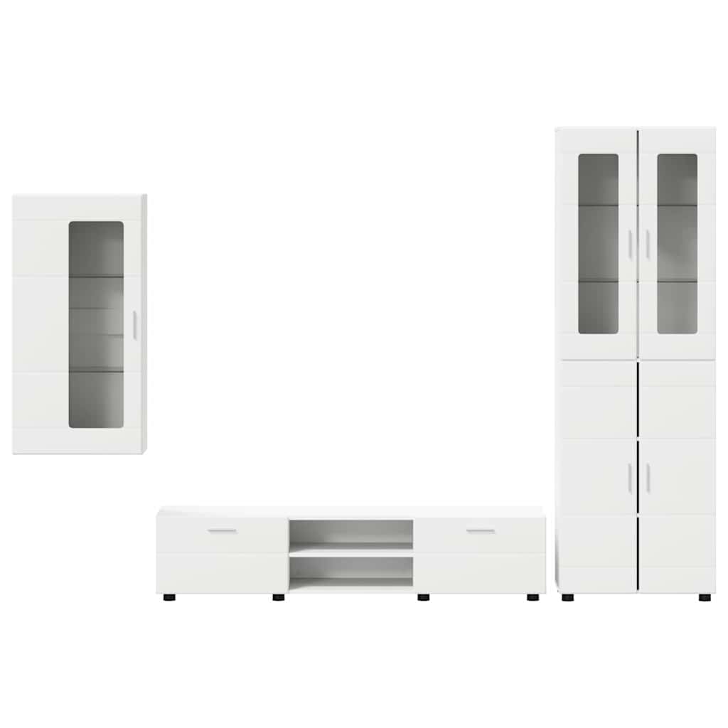 TV-Schrankset mit Schubladen FLORIN 3 pcs Weiß Holzwerkstoff