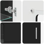 TV-Schrankset mit Schubladen FLORIN 3 pcs Schwarz Holzwerkstoff