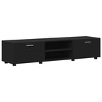 TV-Schrankset mit Schubladen FLORIN 3 pcs Schwarz Holzwerkstoff