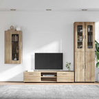 TV-Schrankset mit Regal FLORIN 3 pcs Sonoma-Eiche Holzwerkstoff