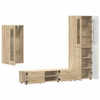TV-Schrankset mit Regal FLORIN 3 pcs Sonoma-Eiche Holzwerkstoff