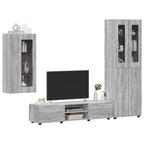 TV-Schrankset mit Tür FLORIN 3 pcs Graues Sonoma Holzwerkstoff