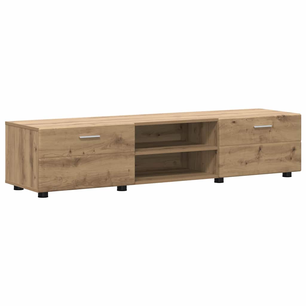 TV-Schrankset mit Tür FLORIN 3 pcs Artisan-Eiche Holzwerkstoff