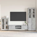 TV-Schrankset mit Regal FLORIN 3 pcs Beton Grau Holzwerkstoff