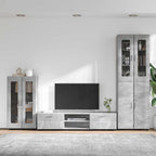 TV-Schrankset mit Regal FLORIN 3 pcs Beton Grau Holzwerkstoff
