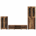 TV-Schrankset mit Schubladen FLORIN 3 pcs Altholz Holzwerkstoff