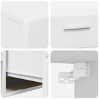 TV-Schrankset mit Schubladen FLORIN 3 pcs Weiß Holzwerkstoff