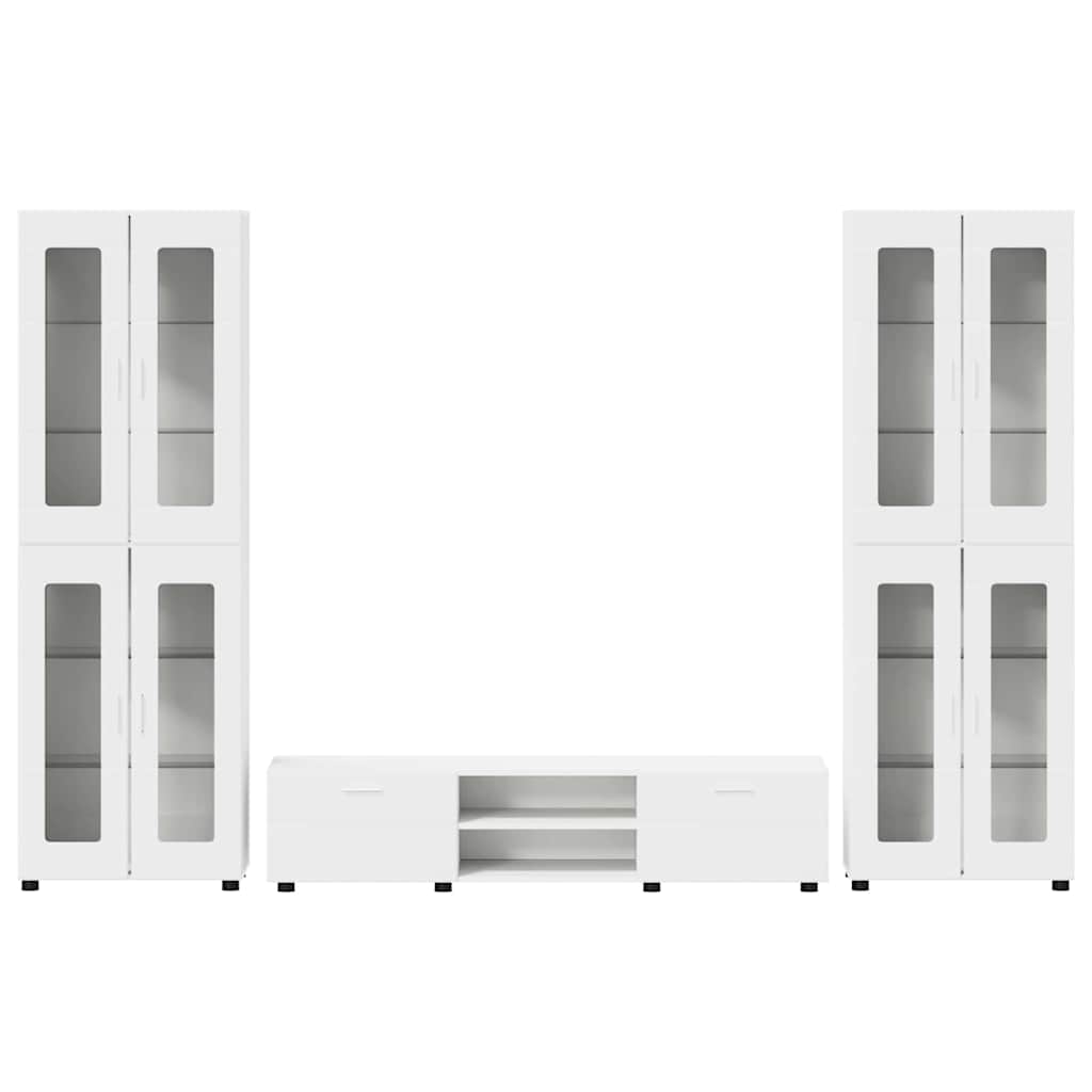 TV-Schrankset mit Schubladen FLORIN 3 pcs Weiß Holzwerkstoff