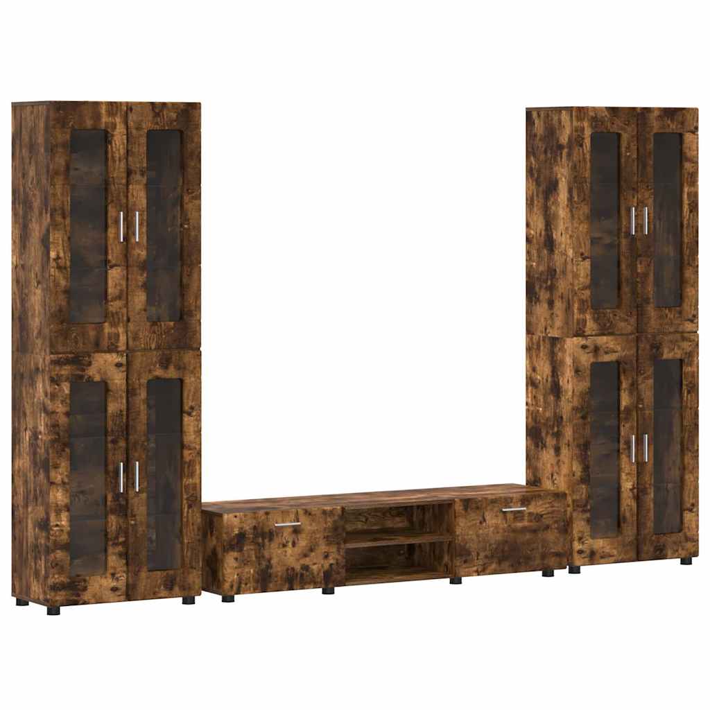 TV-Schrankset FLORIN 3 pcs Geräucherte Eiche Holzwerkstoff