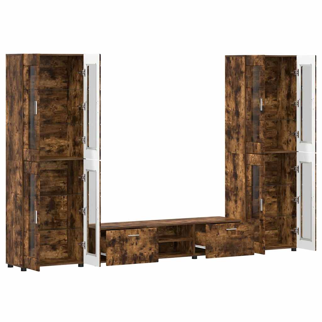 TV-Schrankset FLORIN 3 pcs Geräucherte Eiche Holzwerkstoff