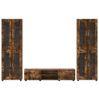 TV-Schrankset FLORIN 3 pcs Geräucherte Eiche Holzwerkstoff