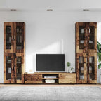 TV-Schrankset mit Schubladen FLORIN 3 pcs Altholz Holzwerkstoff