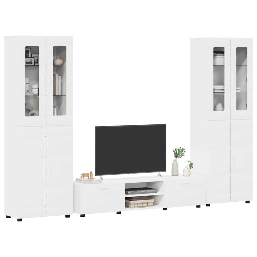 TV-Schrankset mit Schubladen FLORIN 3 pcs Weiß Holzwerkstoff