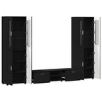 TV-Schrankset mit Schubladen FLORIN 3 pcs Schwarz Holzwerkstoff