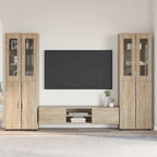 TV-Schrankset mit Regal FLORIN 3 pcs Sonoma-Eiche Holzwerkstoff