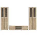 TV-Schrankset mit Regal FLORIN 3 pcs Sonoma-Eiche Holzwerkstoff