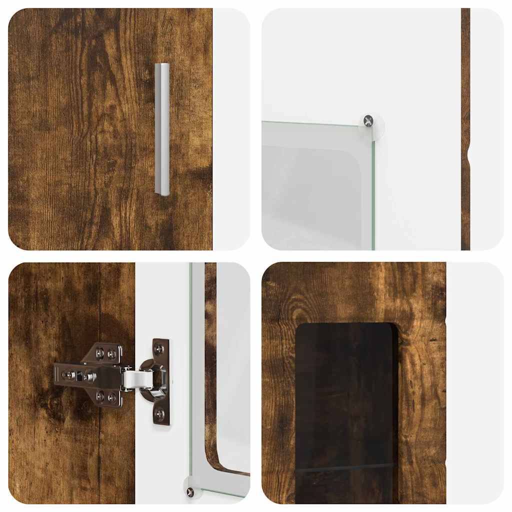 TV-Schrankset FLORIN 3 pcs Geräucherte Eiche Holzwerkstoff
