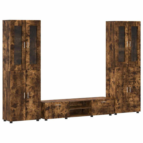 TV-Schrankset FLORIN 3 pcs Geräucherte Eiche Holzwerkstoff