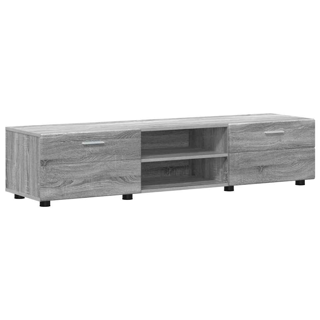 TV-Schrankset mit Tür FLORIN 3 pcs Graues Sonoma Holzwerkstoff